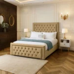 Hilton Chesterfield Bed - Mink - Image 2