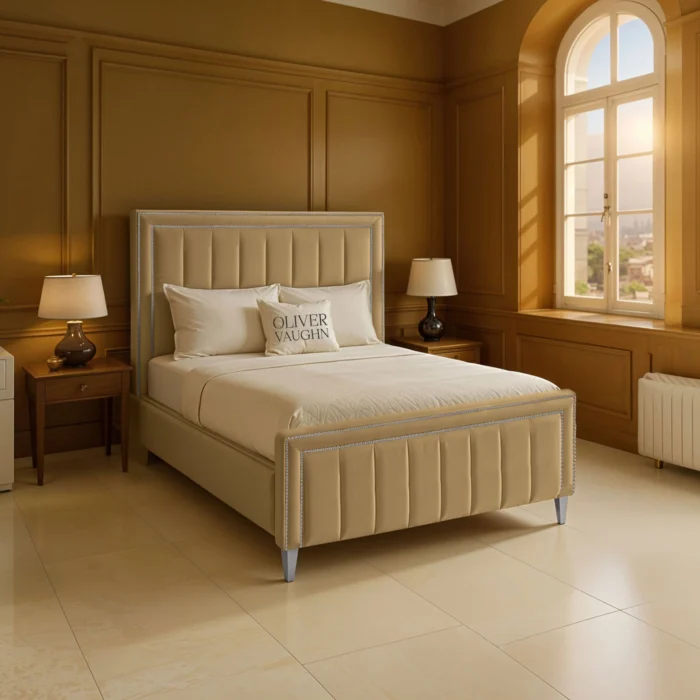 Hilton Panel Bed - Mink - Image 2