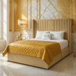 Wing Panel Divan Bed - Mink - Image 2