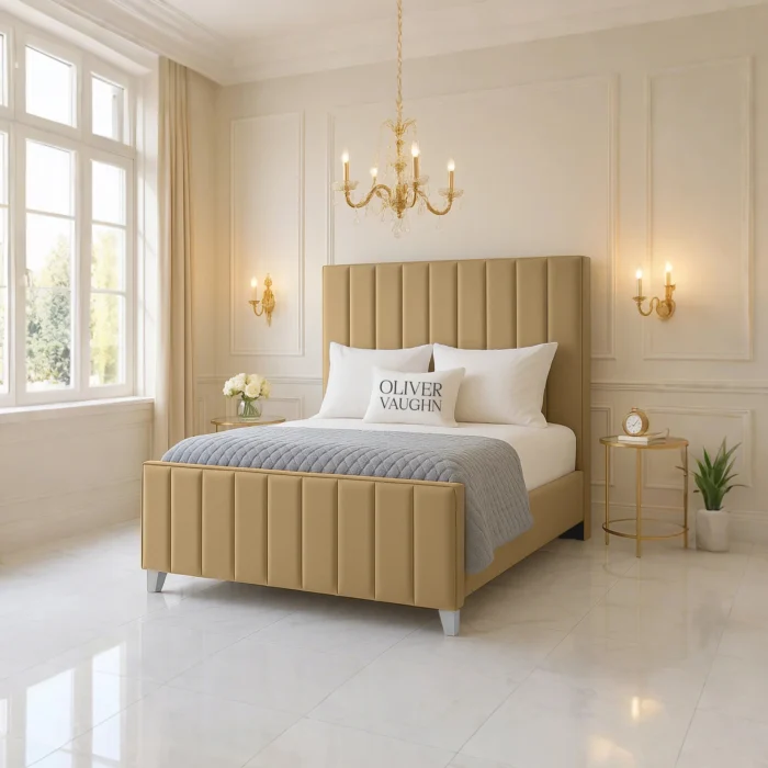 Elise Panel Bed - Mink - Image 2