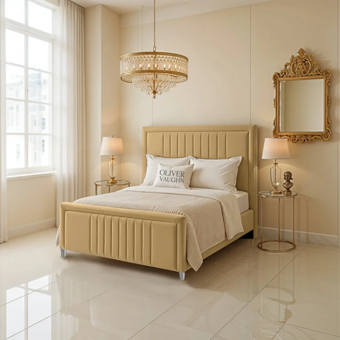 Elizabeth Panel Bed - Mink - Image 2
