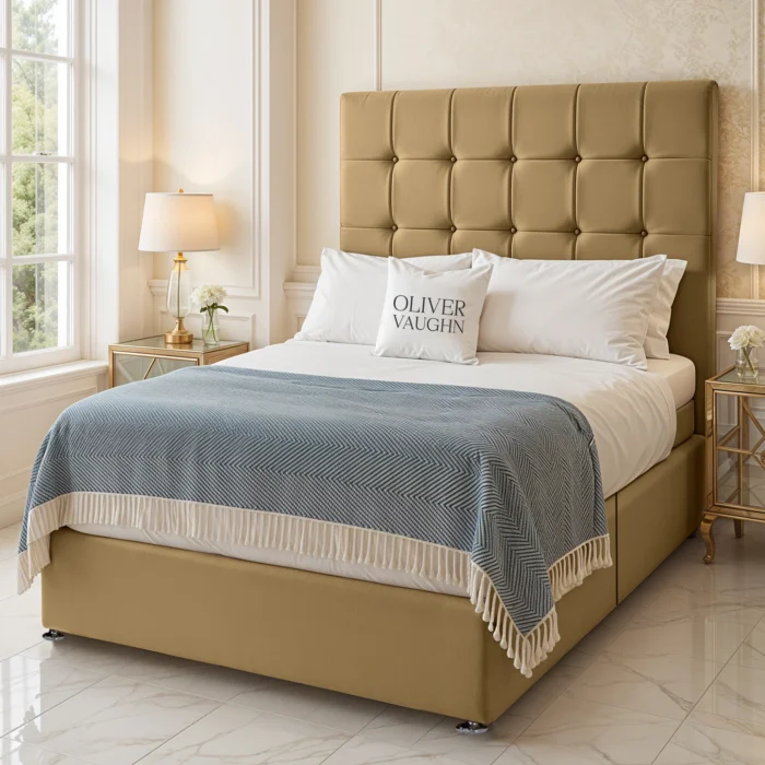 Cube Divan Bed - Mink - Image 2