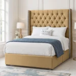 Luxury Wing Chesterfield Divan Bed - Mink - Image 2