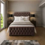 Florida Upholstered Bed - Mocca