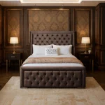 Hilton Chesterfield Bed - Mocca