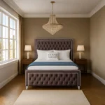 Sofia Chrome Bed - Mocca