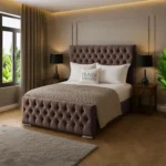 Florida Upholstered Bed - Mocca - Image 2