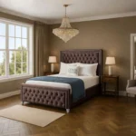 Sofia Chrome Bed - Mocca - Image 2