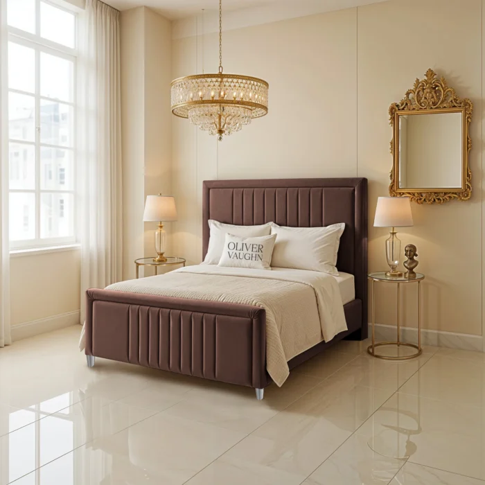 Elizabeth Panel Bed - Mocca - Image 2