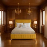 Chelsea Panel Bed - Mustard