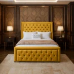 Hilton Chesterfield Bed - Mustard