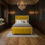 The Elan Upholstered Bed - Mustard