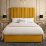 Panel Divan Bed - Mustard