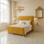 Elizabeth Panel Bed - Mustard - Image 2