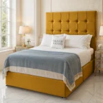 Cube Divan Bed - Mustard - Image 2