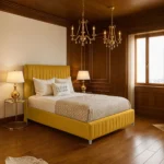 Chelsea Panel Bed - Mustard - Image 2