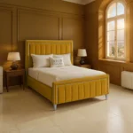 Hilton Panel Bed - Mustard - Image 2