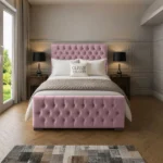 Florida Upholstered Bed - Pink