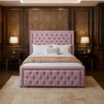 Hilton Chesterfield Bed - Pink