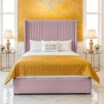 Wing Panel Divan Bed - Pink