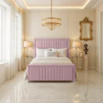 Elizabeth Panel Bed - Pink