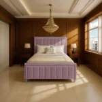 Hilton Panel Bed - Pink