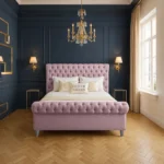 Luxury Sleigh Bed - Pink