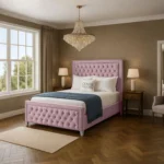 Sofia Chrome Bed - Pink - Image 2