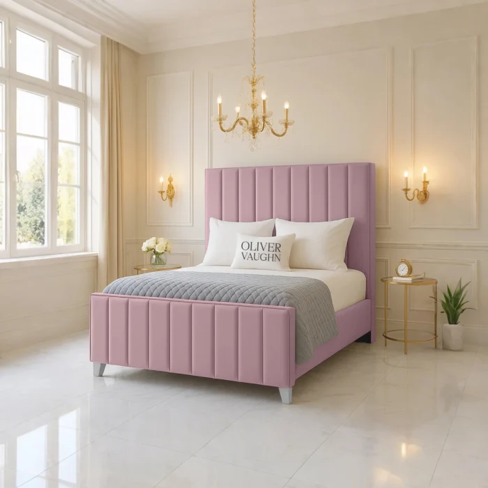 Elise Panel Bed - Pink - Image 2
