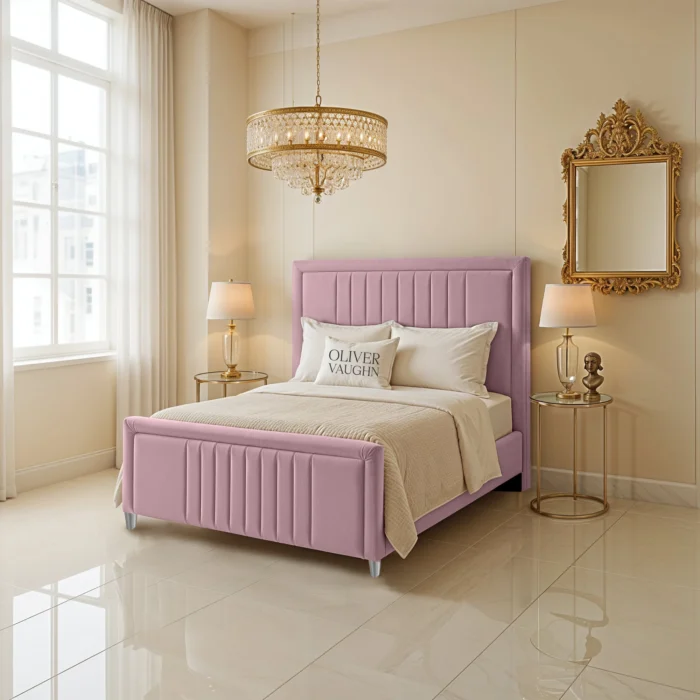 Elizabeth Panel Bed - Pink - Image 2