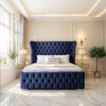 Oxford Wing Bed - Royal-Blue
