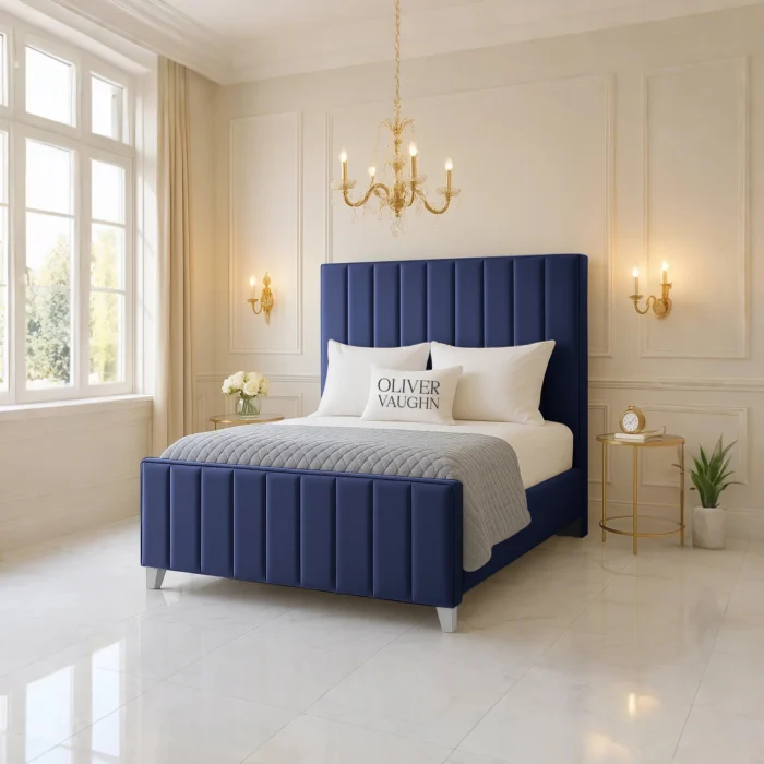 Elise Panel Bed - Royal-Blue - Image 2