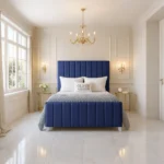 Elise Panel Bed - Royal-Blue