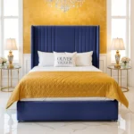 Wing Panel Divan Bed - Royal-Blue