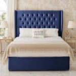 Wing Chesterfield Divan Bed - Royal-Blue