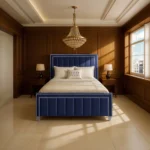 Hilton Panel Bed - Royal-Blue