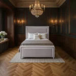 The Elan Upholstered Bed - Silver