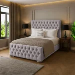 Florida Upholstered Bed - Silver - Image 2
