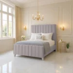 Elise Panel Bed - Silver - Image 2