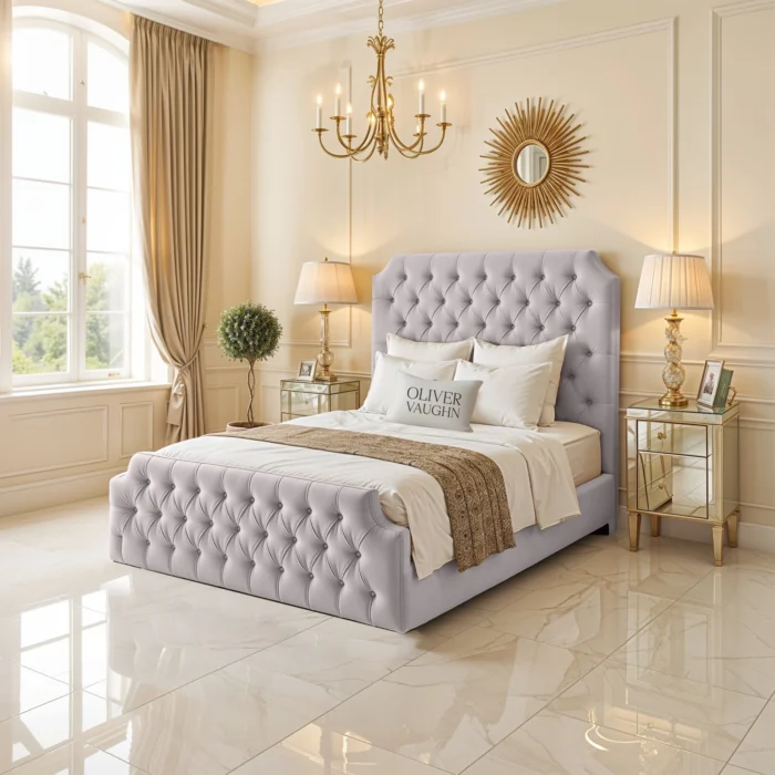 Roll-Top Upholstered - Silver - Image 2