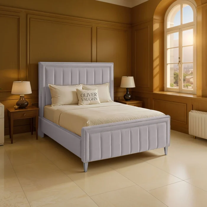 Hilton Panel Bed - Silver - Image 2