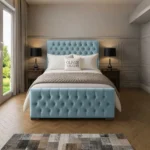Florida Upholstered Bed - Sky