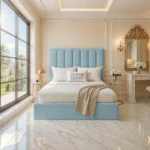 Panel Upholstered Bed - Sky