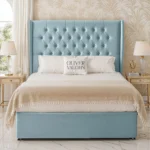 Wing Chesterfield Divan Bed - Sky