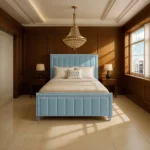 Hilton Panel Bed - Sky