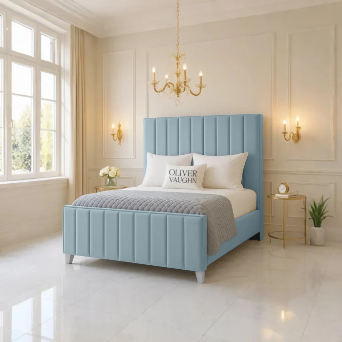 Elise Panel Bed - Sky - Image 2