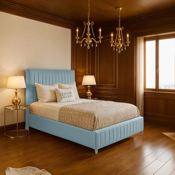 Chelsea Panel Bed - Sky - Image 2