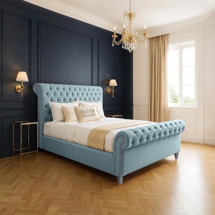 Luxury Sleigh Bed - Sky - Image 2