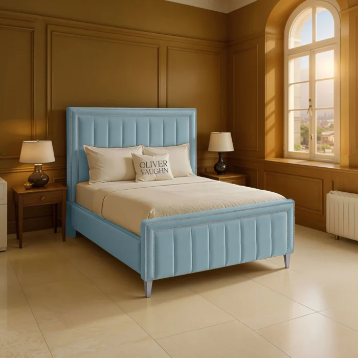 Hilton Panel Bed - Sky - Image 2