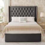 Wing Chesterfield Divan Bed - Steel